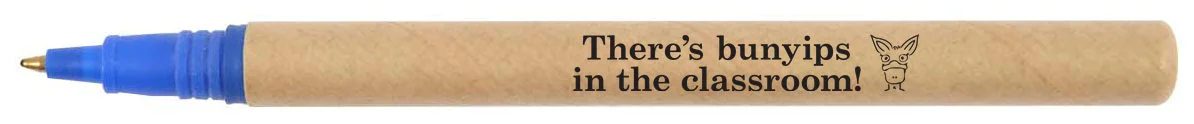 kraft paper stick pen with blue ink gallery 4