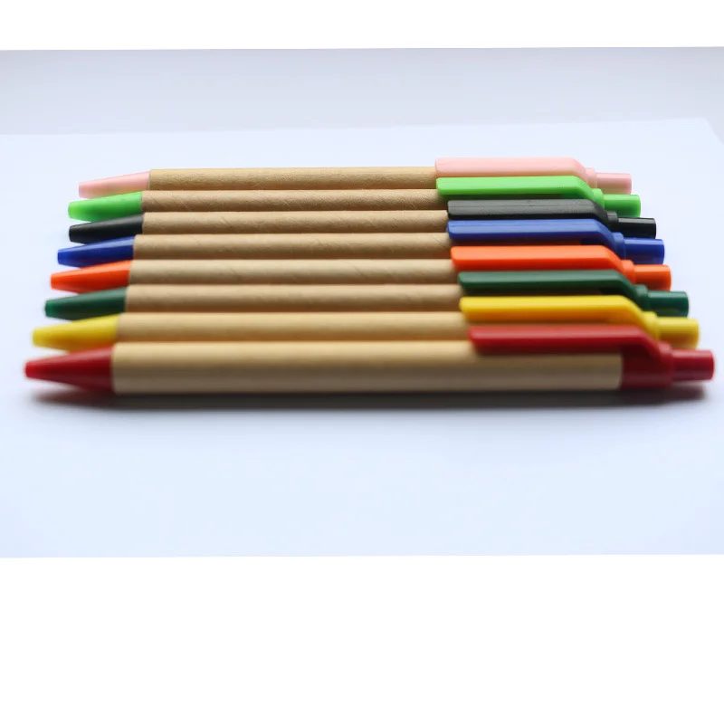 paper kraft ball pen with 1.0 black or blue ink gallery 4