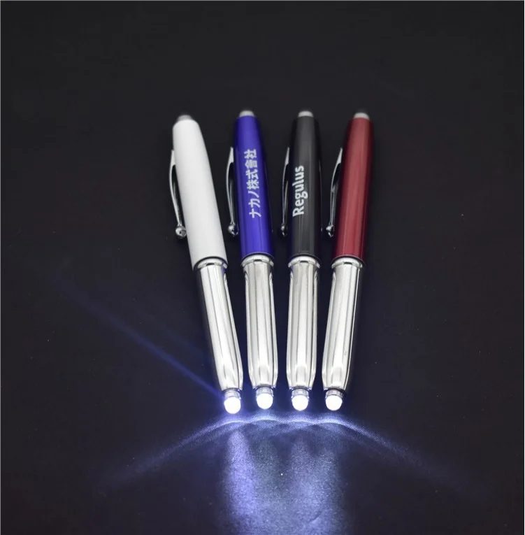 in 1 stylus led torch ball pen