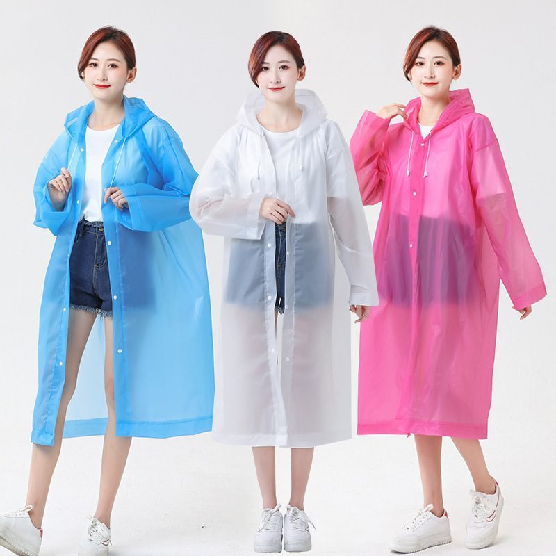 EVA Transparent Hooded Raincoat