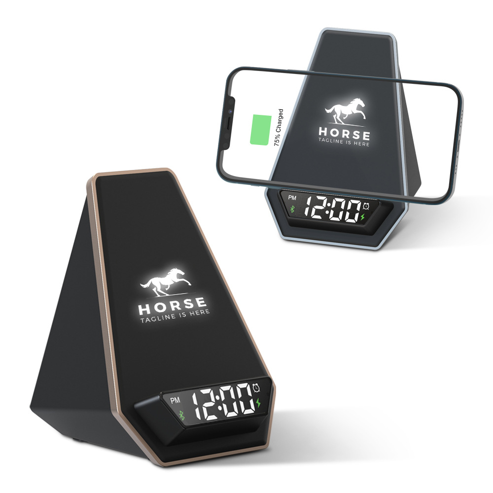 Light up logo wireless charger + speaker
